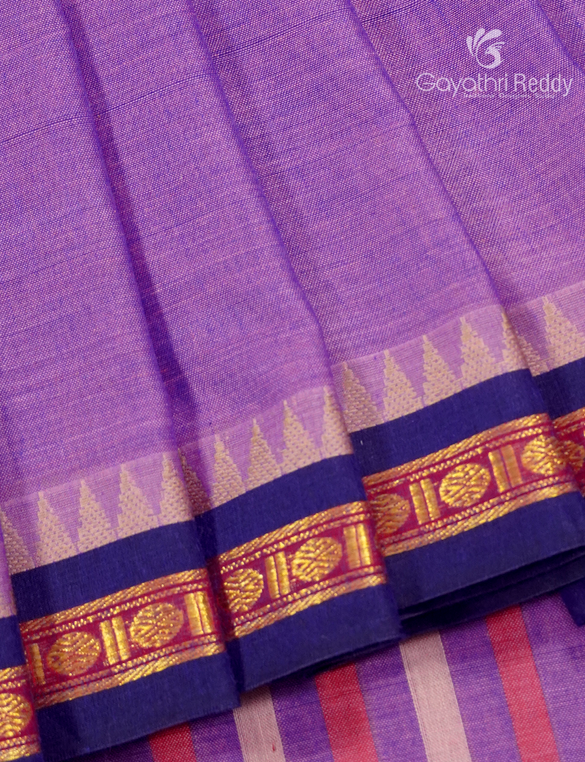 Pure Narayanpet Cotton Saree in Lilac
