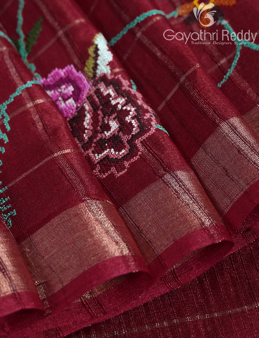 KHADI SILK WORK SAREE-KSW13