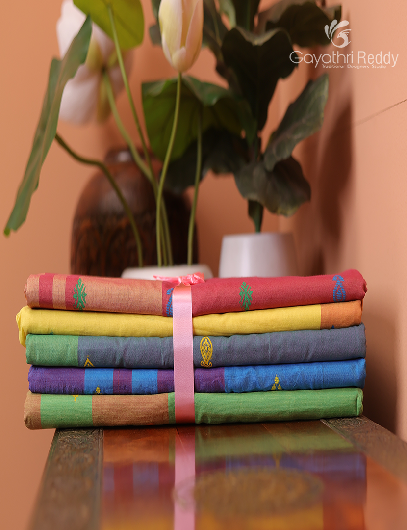 Silk Cotton Sarees Combo ( Set of 5 )