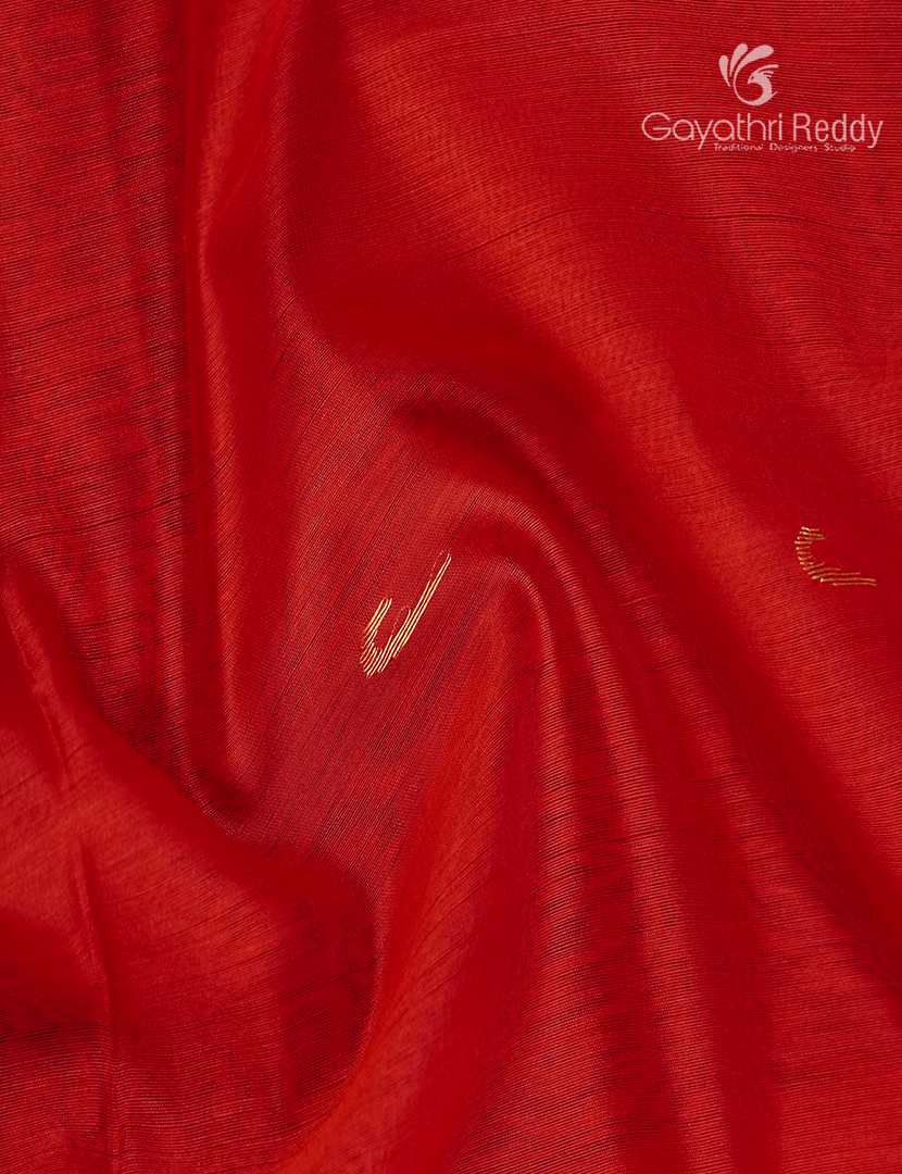 Pure Chanderi Sico Saree in Red