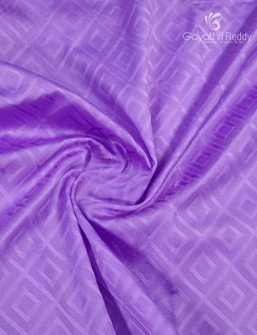 Semi Katan Silk Saree in Lavender and Red