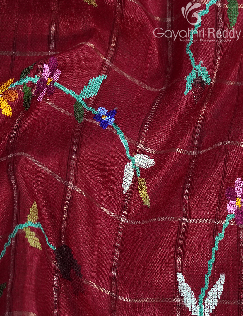 KHADI SILK WORK SAREE-KSW13