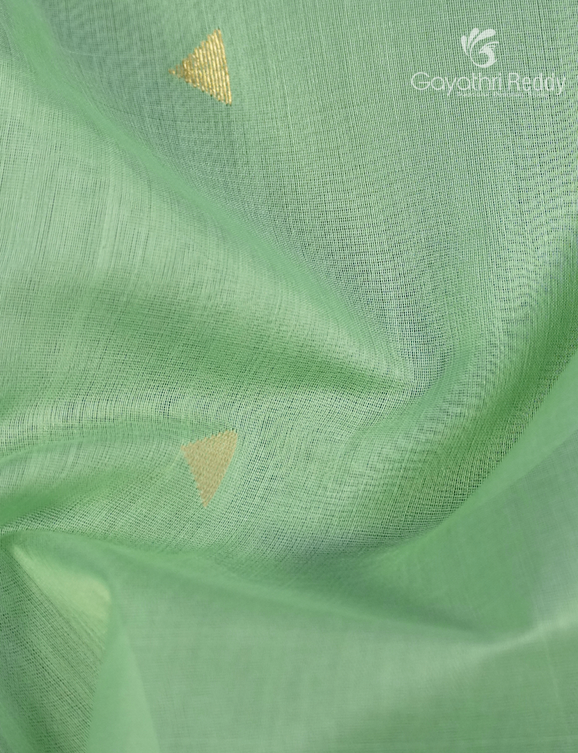 Pure Chanderi Sico Saree in Pastel Pista Green