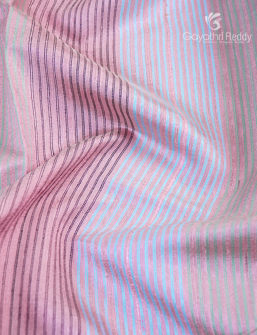 Pure Khadi Pattu Saree in Pastel Baby Pink