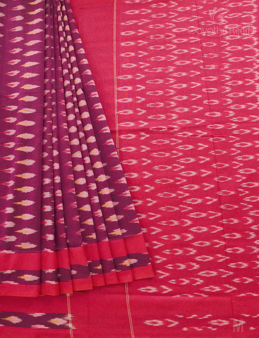 PURE IKKAT COTTON (WITHOUT BLOUSE)-IKC1011