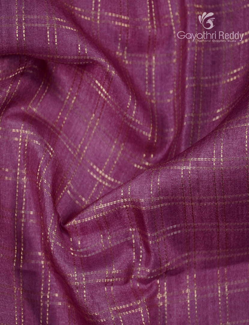 Semi Tussar Saree in Onion Pink and Black