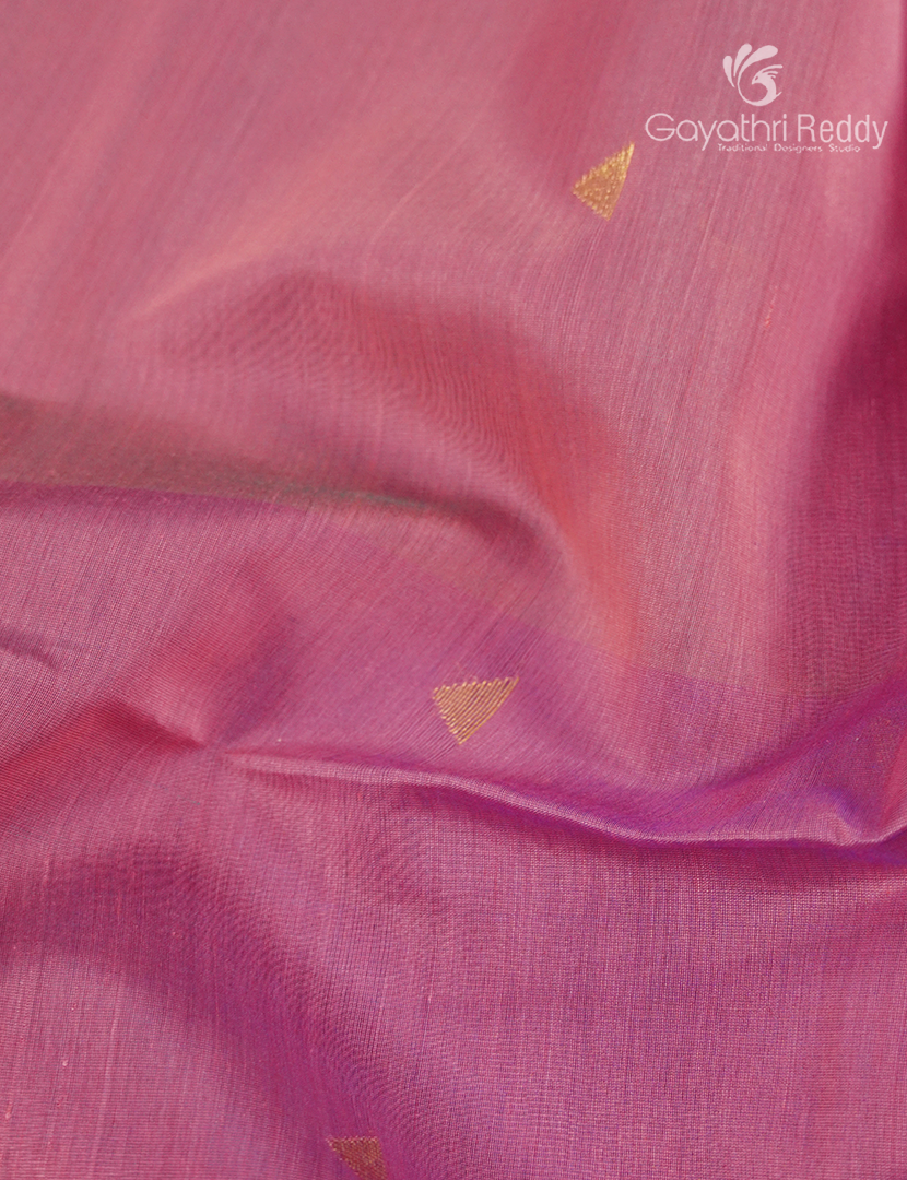 Pure Chanderi Sico Saree in Baby Pink