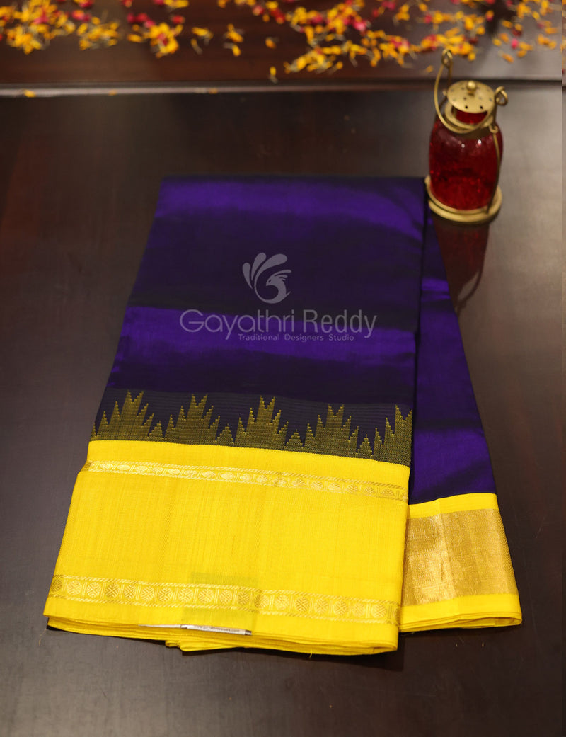 Vegan Banana Pith Silk Saree with kanchi border – www.kosigam.com