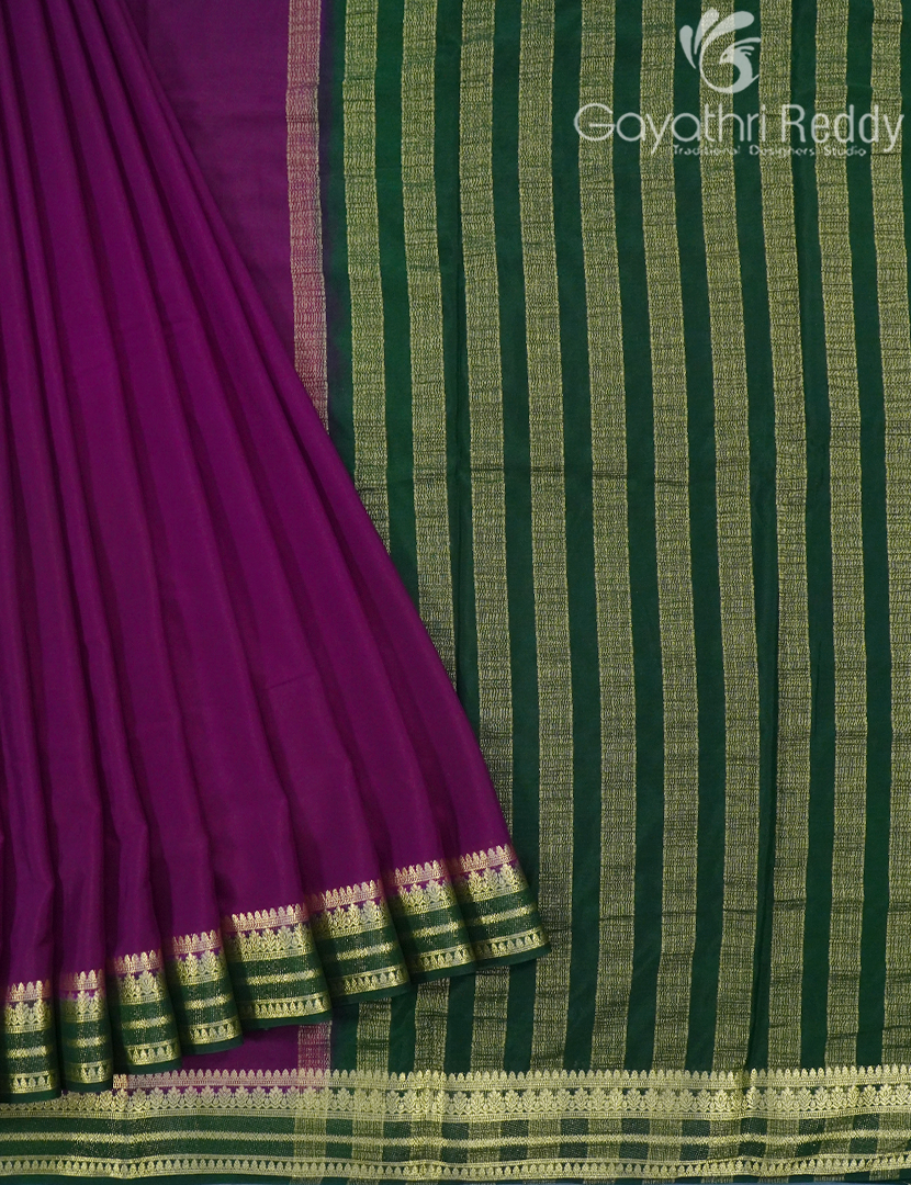 SEMI MYSORE CRAPE SAREE-SMC321