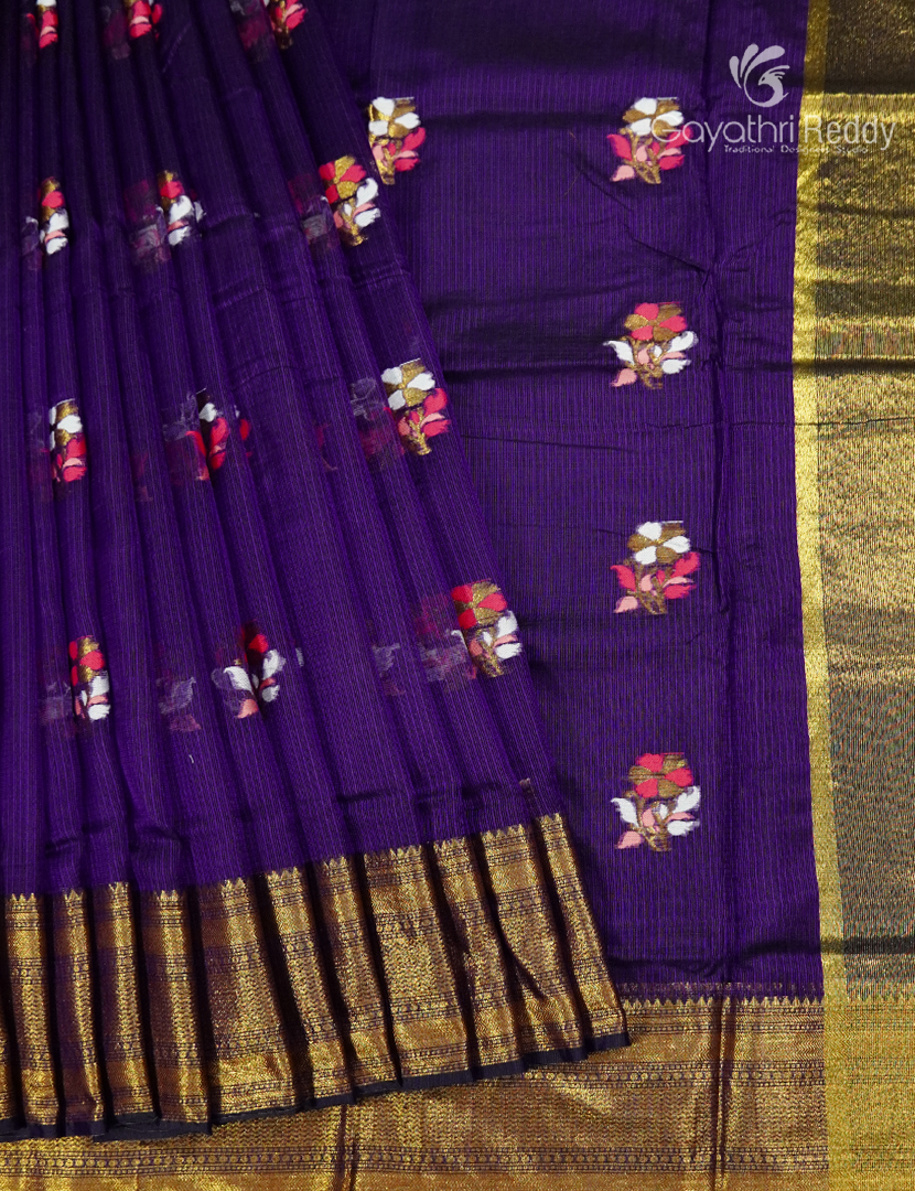 Pure Silk Kota Saree in Purple