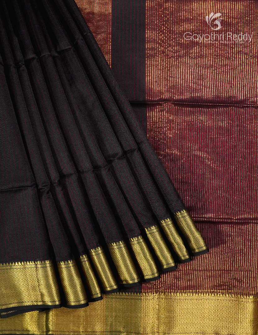 PURE CHANDERI MEDIUM BORDER SAREES -CPS1190
