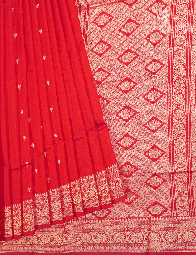 Pure Banaras Katan Silk Saree in Red