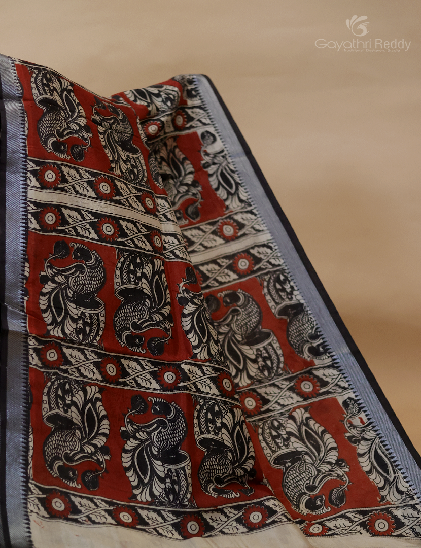 PURE KALAMKARI SILK-SMH117