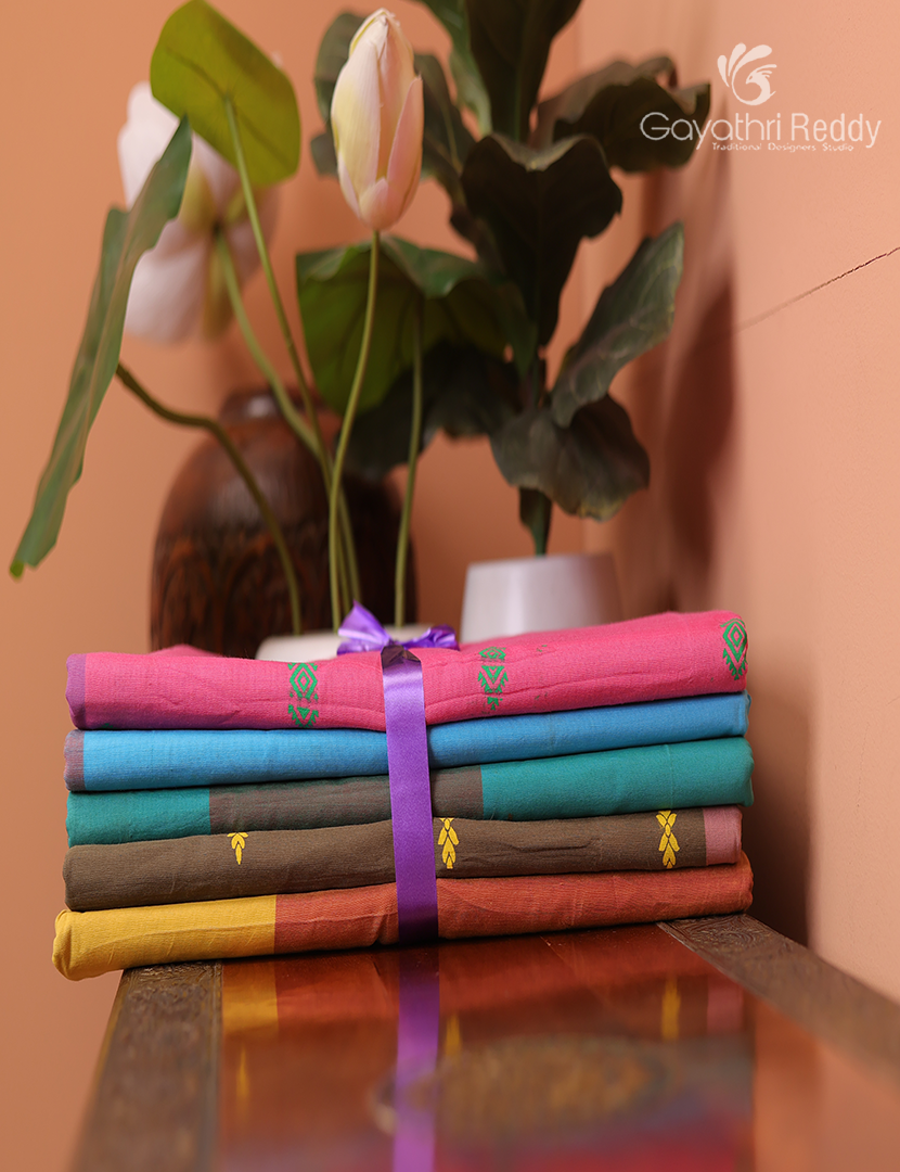 Silk Cotton Sarees Combo ( Set of 5 )