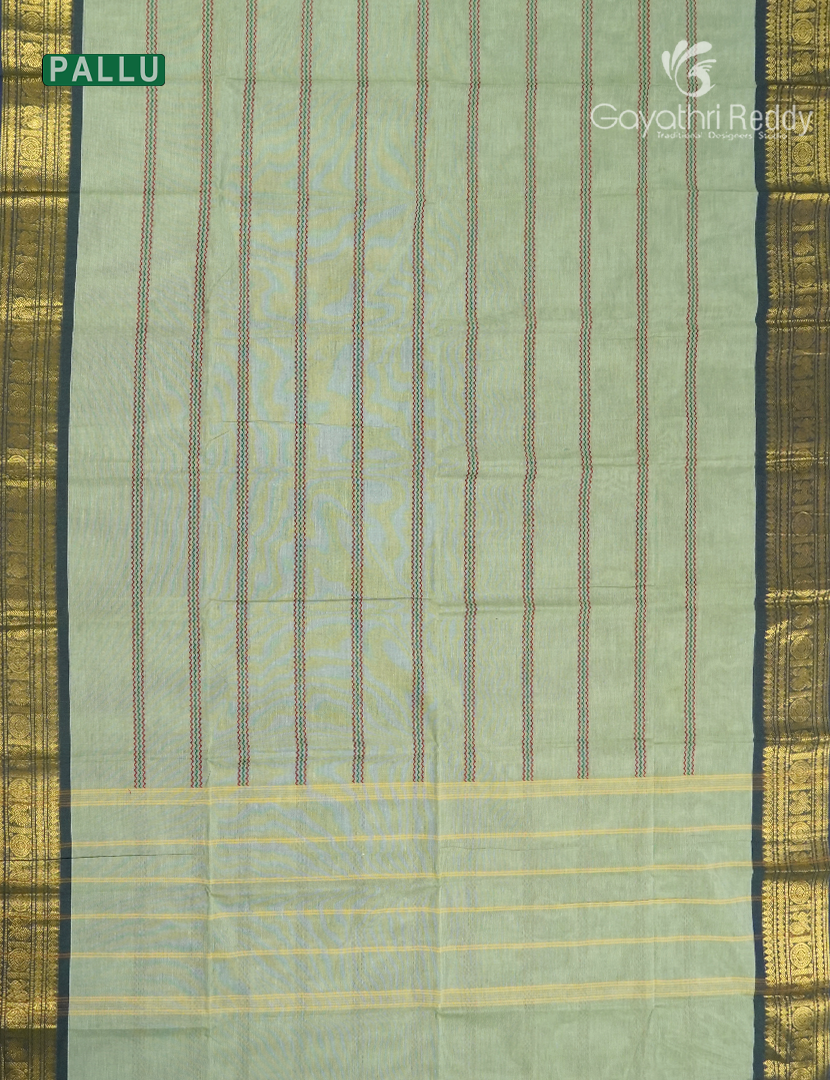 Pure Handloom Cotton Saree in Pastel Pista Green