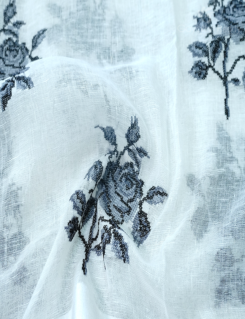 PURE LINEN SAREE-L1340