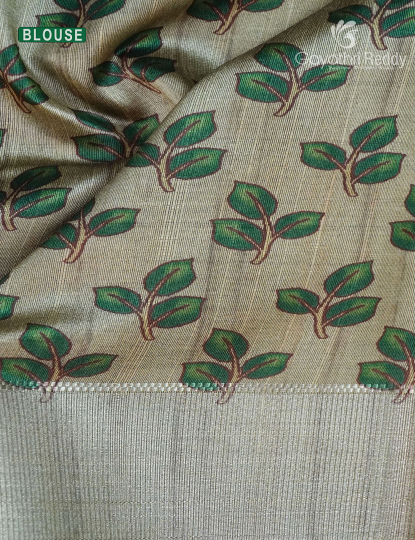 Semi Tussar Saree in Deep Purple