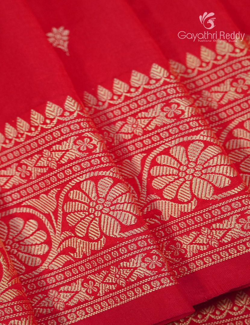 Pure Banaras Katan Silk Saree in Red