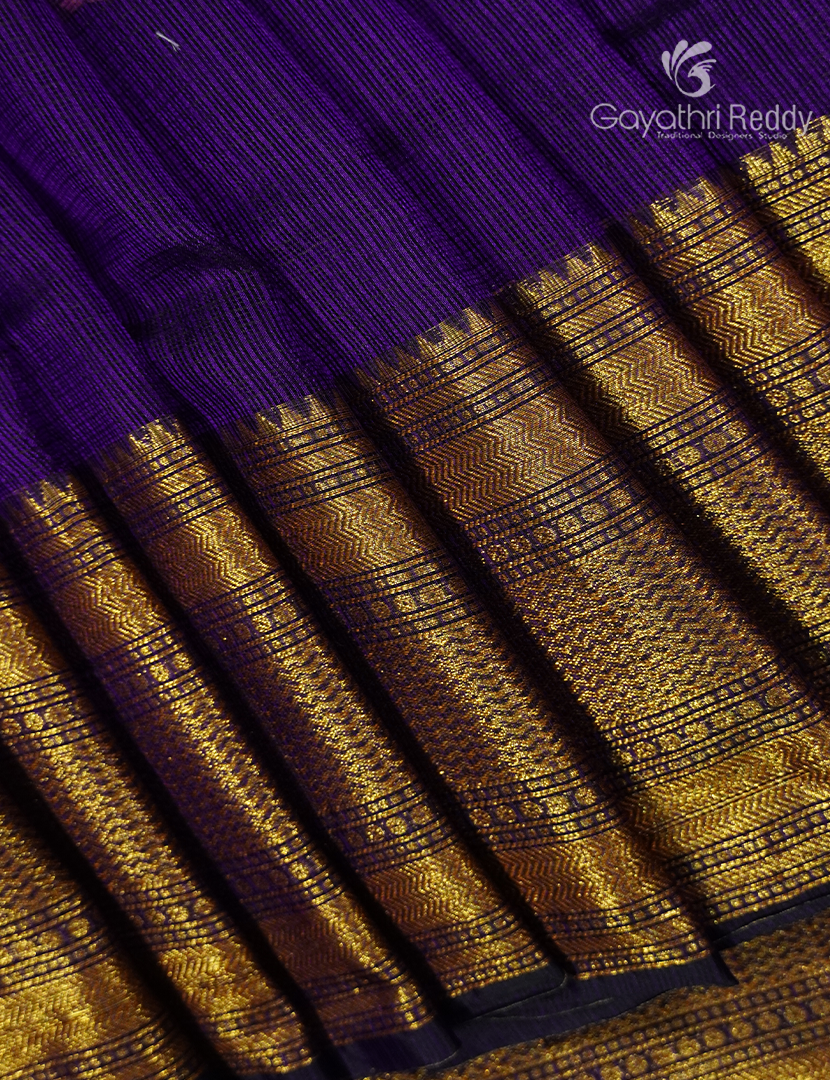 Pure Silk Kota Saree in Purple
