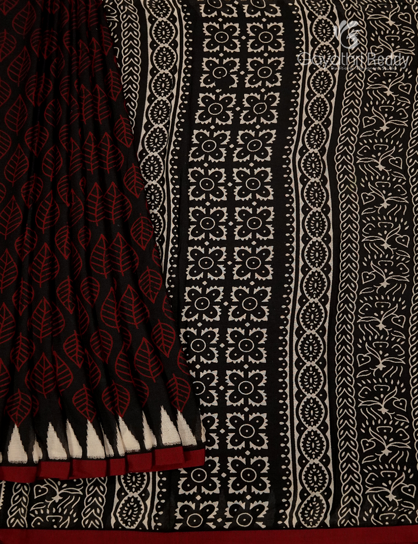 Vidharbha Cotton Saree in Black