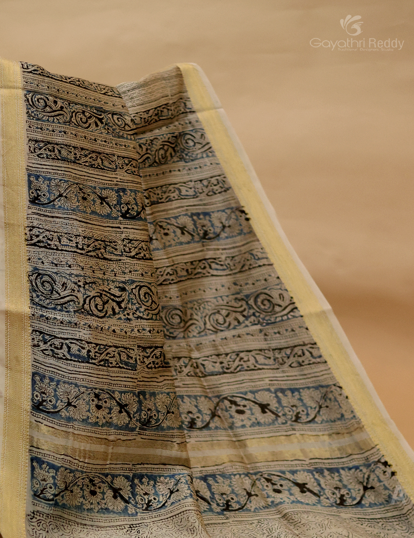 PURE KALAMKARI CHANDERI-KCS40