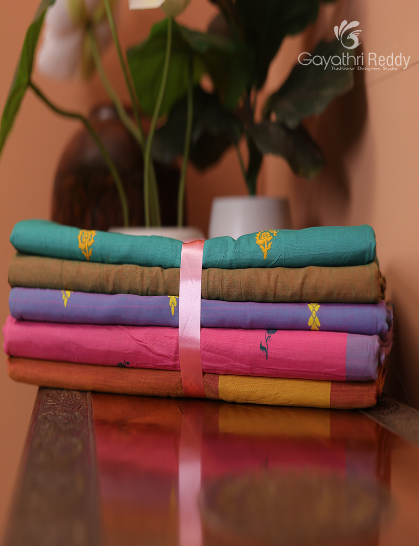 Silk Cotton Sarees Combo ( Set of 5 )