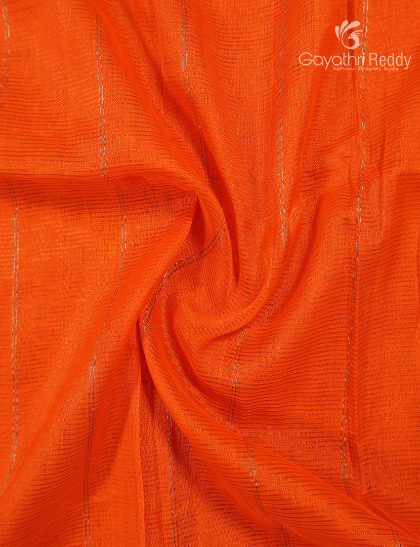 Pure Mangalagiri Langa Voni Set in Orange