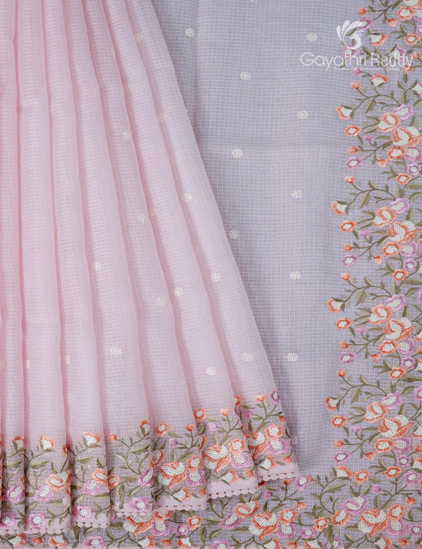 Kota Fancy Saree in Pastel Powder Pink