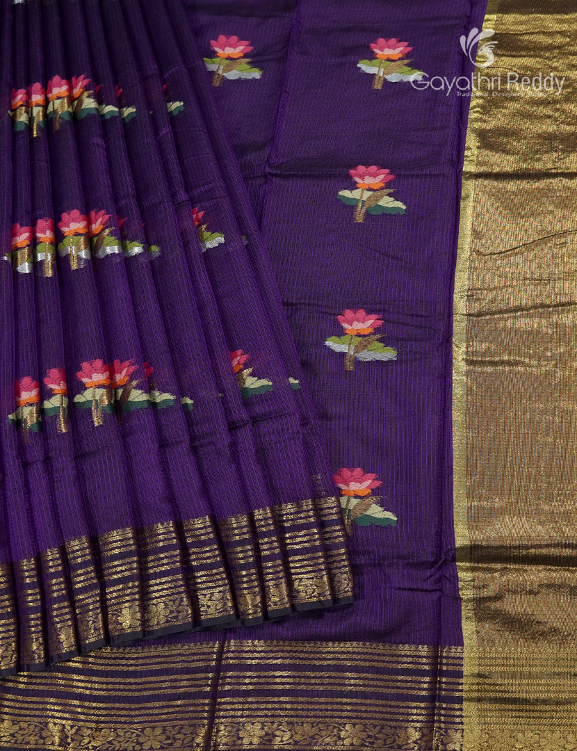Pure Silk Kota Saree in Violet