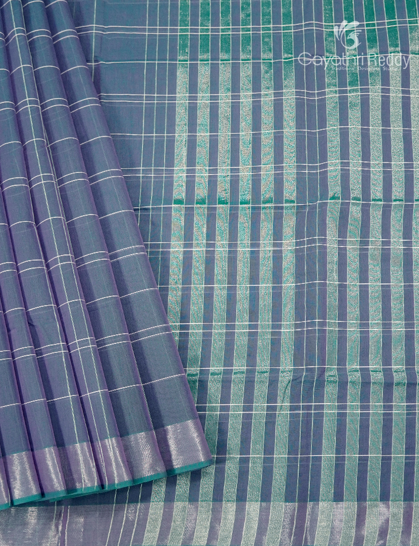 Pure Kanchi Cotton Saree in Grey