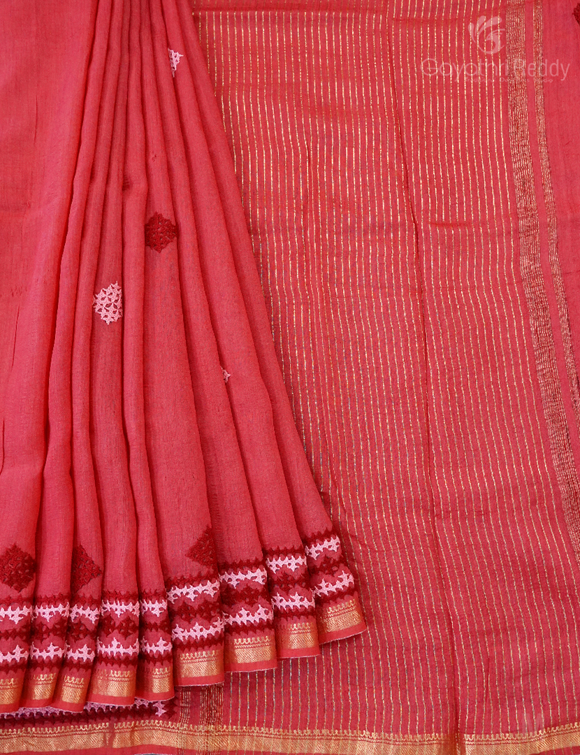 PURE DESI TUSSAR HANDWORK-TS1416