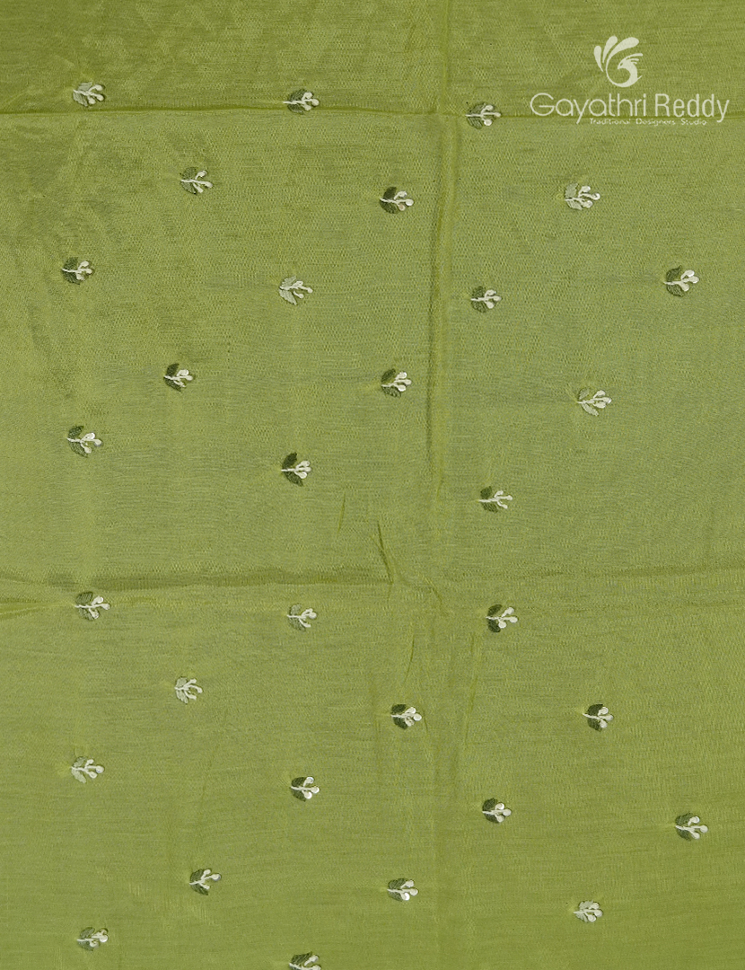 Work Blouse Fabric in Pista Green  - 1 meter Length