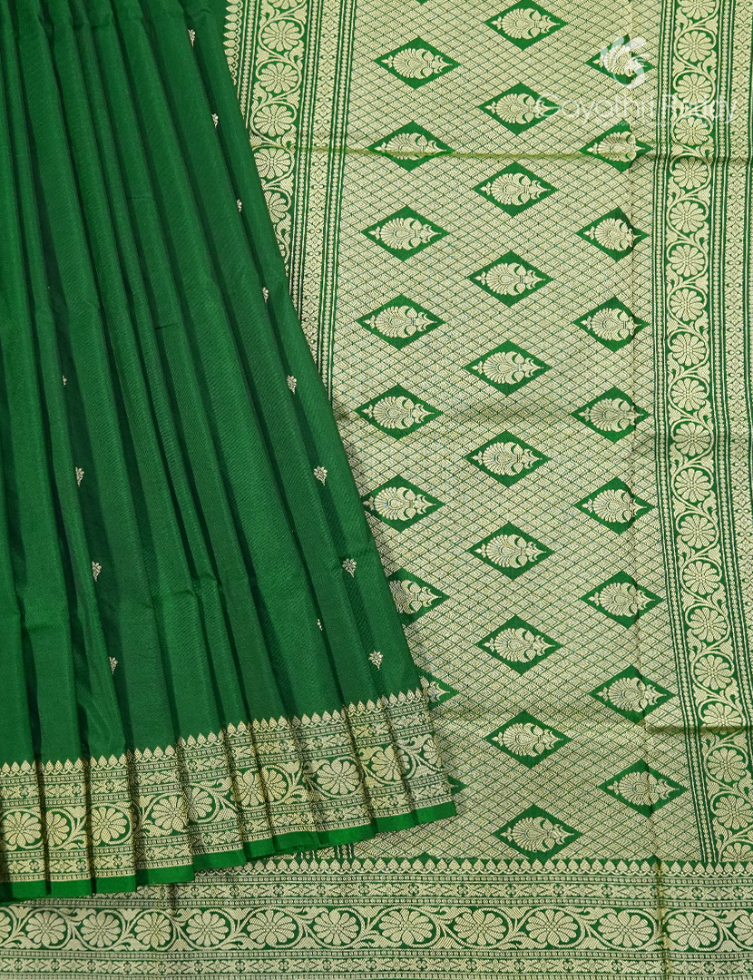 Pure Banaras Katan Silk Saree in Mango Green