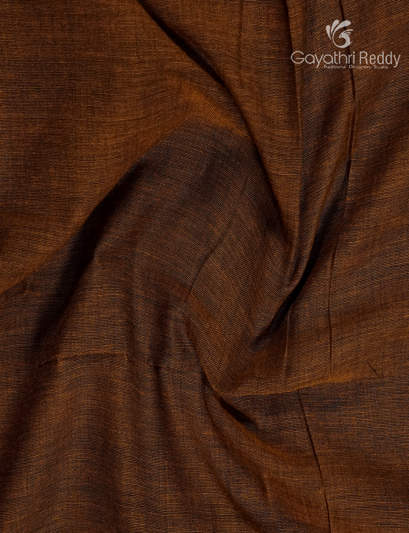 Jamdani Cotton Saree in Brown