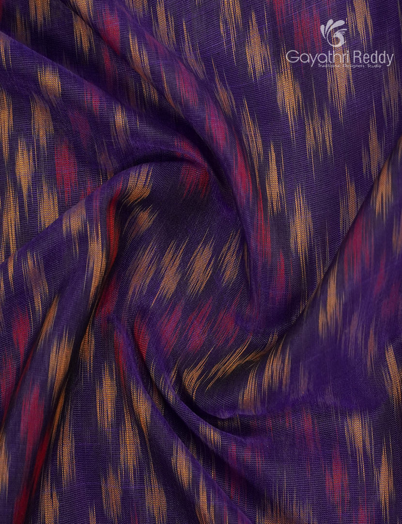 Kanchipuram Sico Saree in Deep Violet and Red