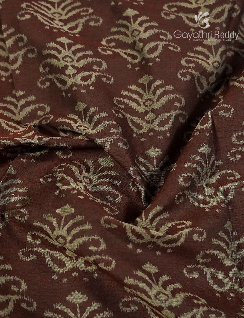 Vidharbha Cotton Saree in Deep Brown