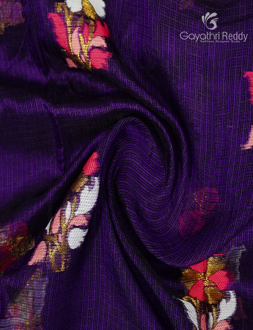 Pure Silk Kota Saree in Purple