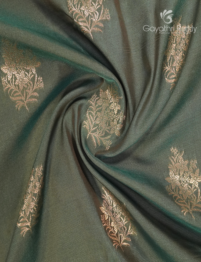 Semi Kanchipuram Art Silk Saree in Concrete Grey