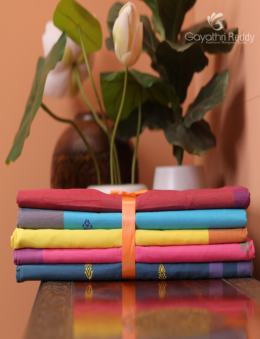 Silk Cotton Sarees Combo ( Set of 5 )
