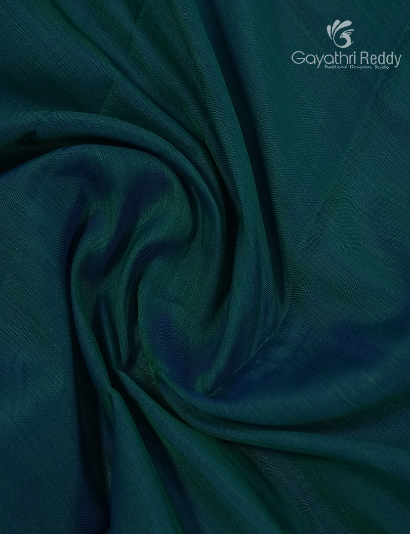 Pure Narayanpet Cotton Saree in Deep Rama Green
