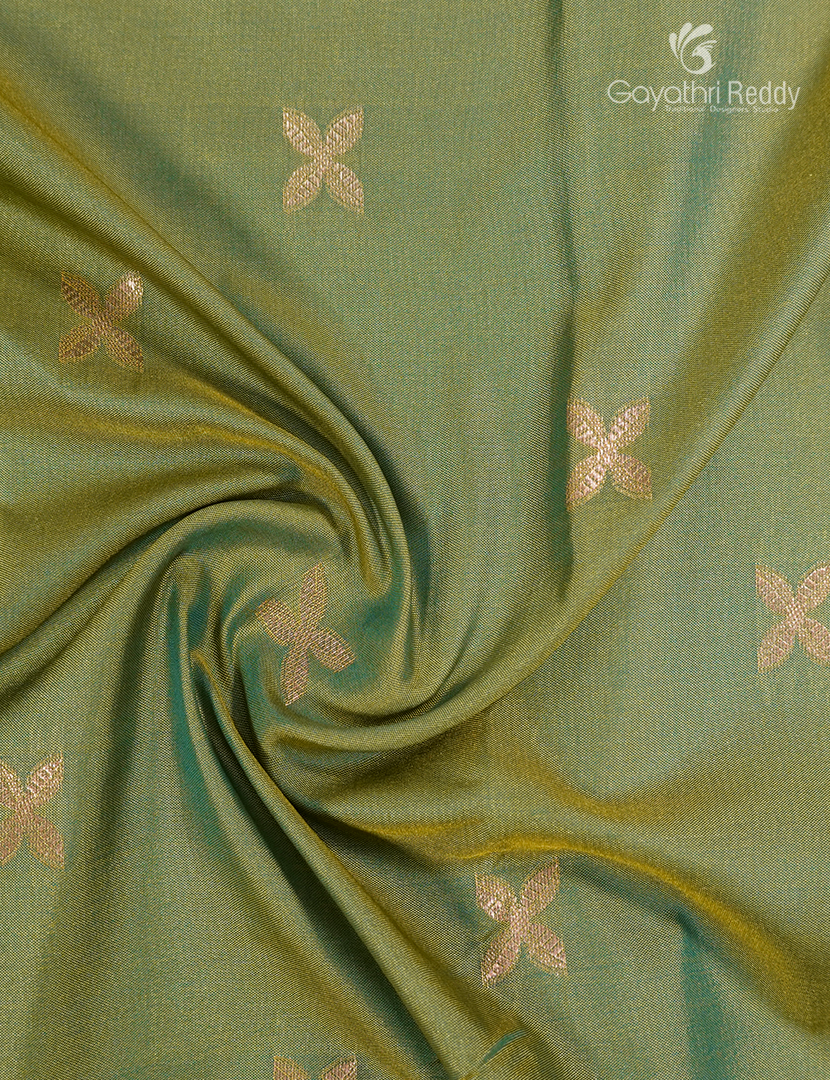 Semi Kanchipuram Art Silk Saree in Sage Green