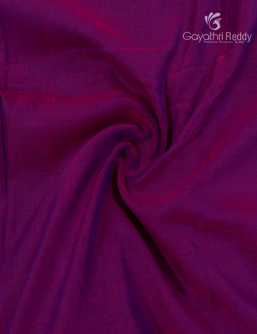 Pure Narayanpet Cotton Saree in Magenta