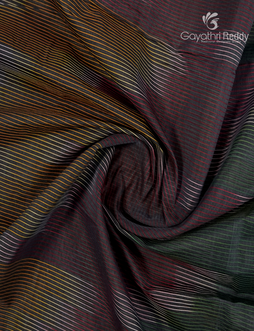 Semi Ikat Sico Saree in Grey
