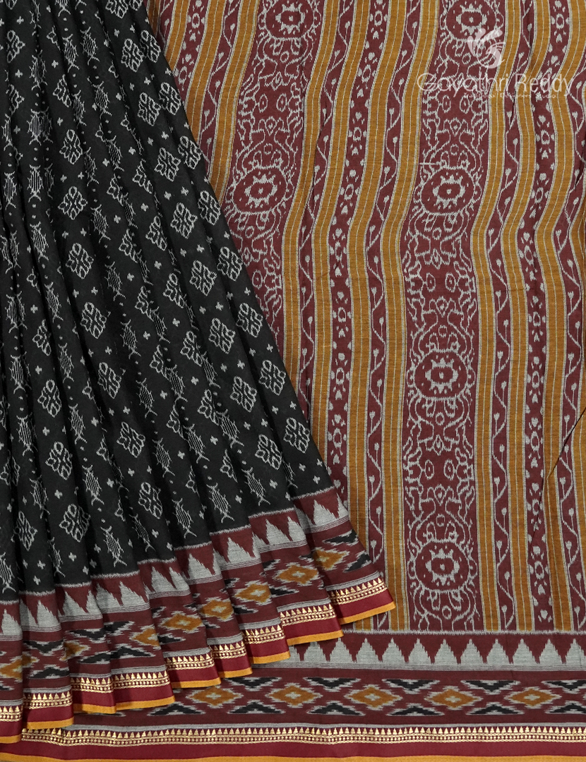 Vidharbha Cotton Saree in Black