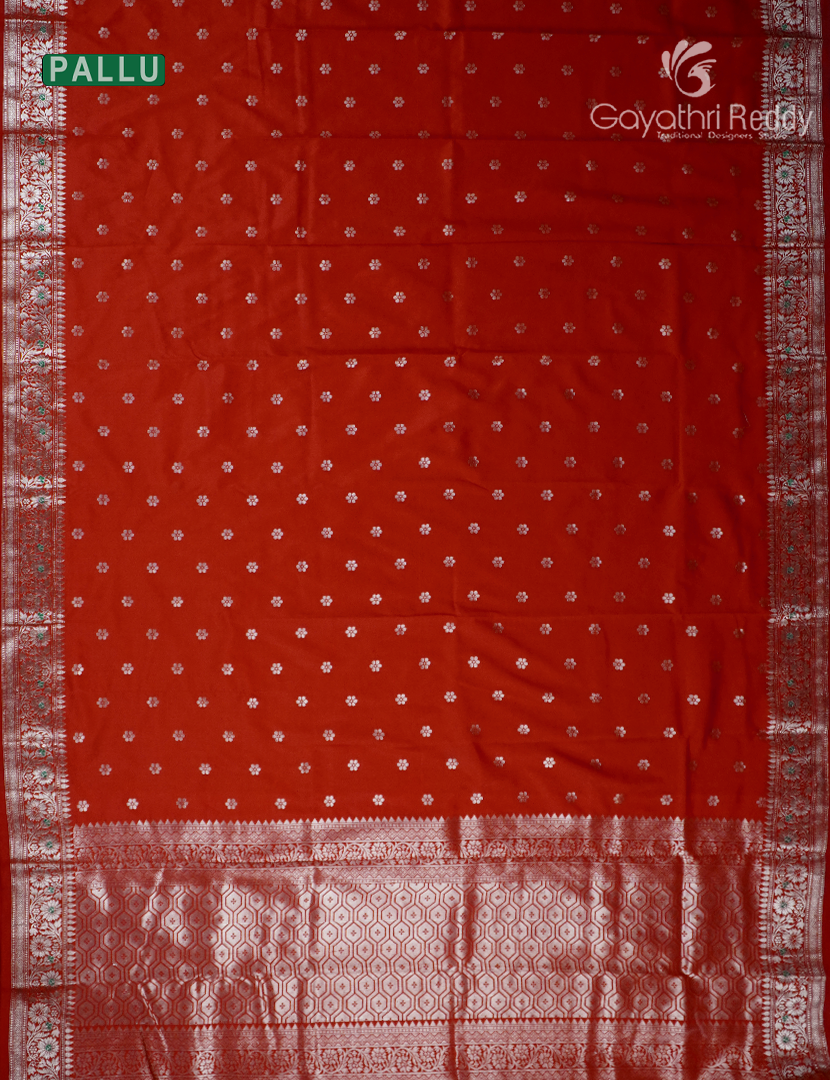 Semi Banaras Katan Silk Saree in Red