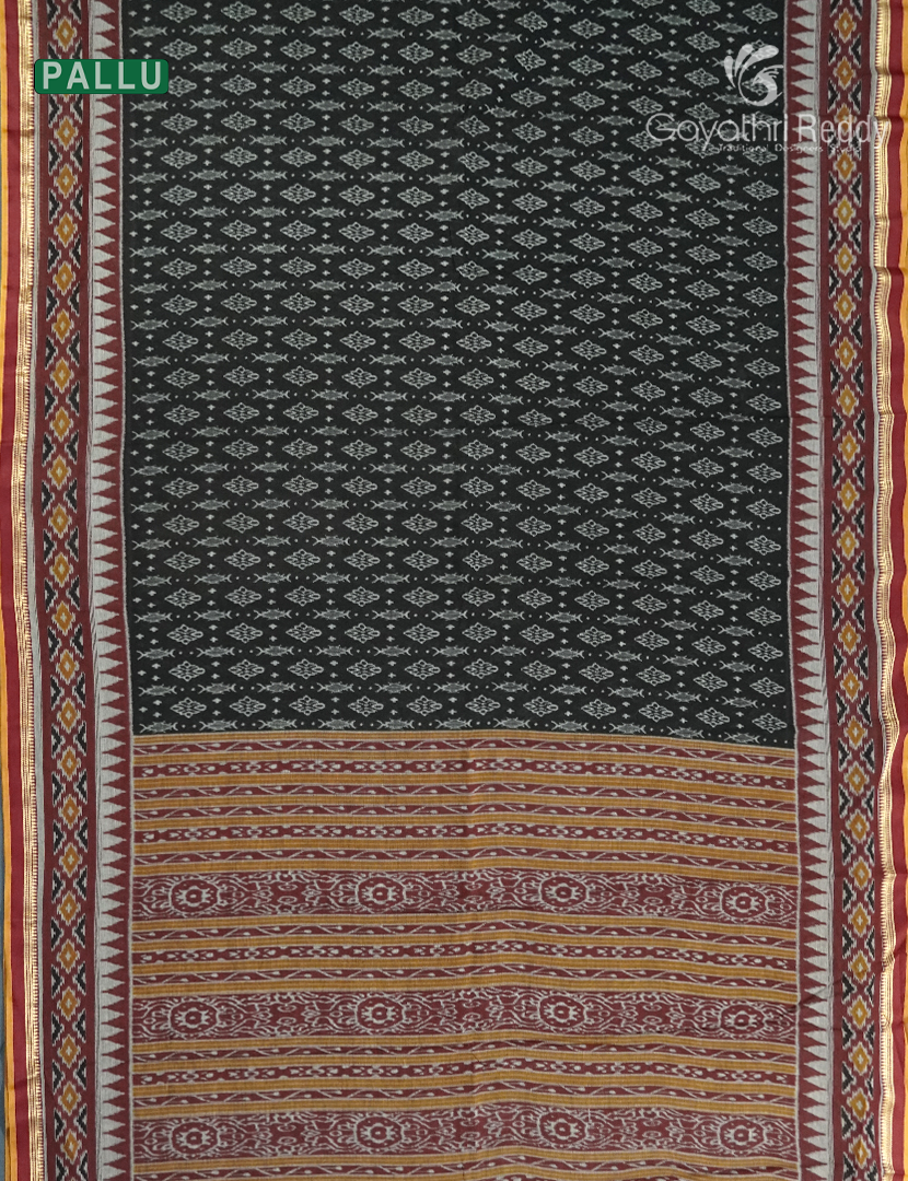 Vidharbha Cotton Saree in Black