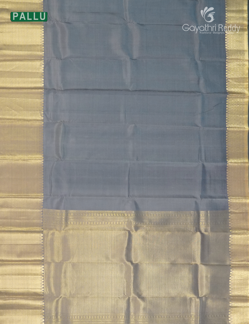 Pure Kanchipuram Silk Saree in Pastel Grey
