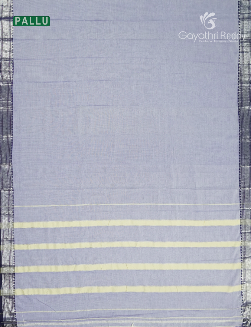 Pure Narayanpet Cotton Saree in Silver Grey