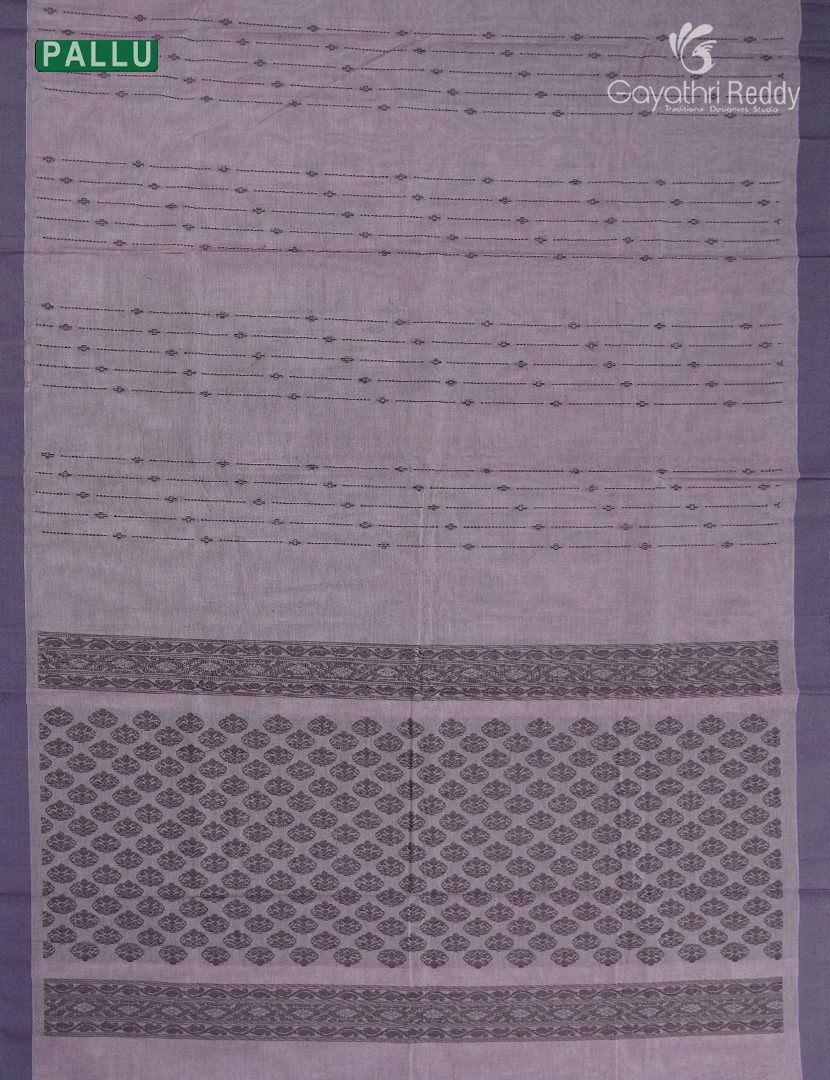 Pure Kanchi Cotton Saree in Pastel wine