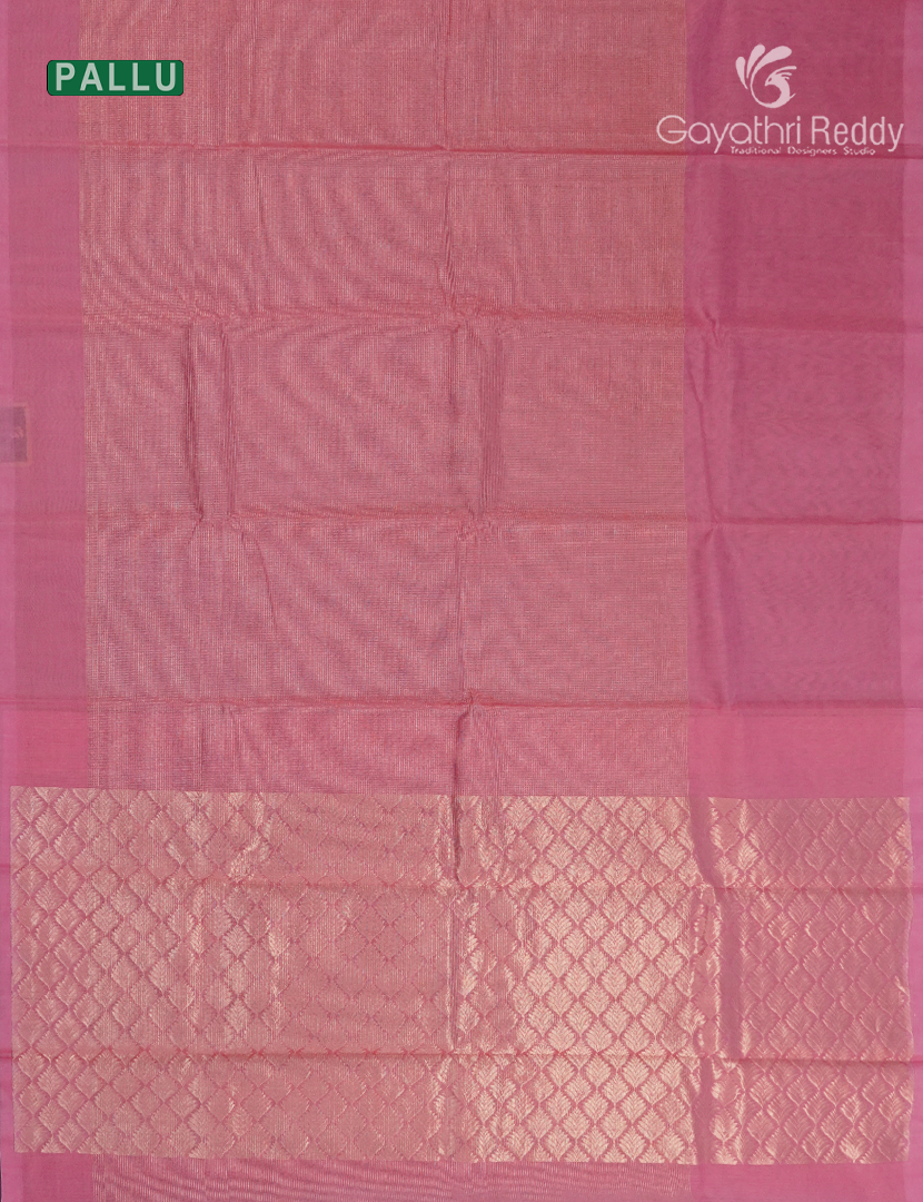Pure Kanchipuram Sico Saree in Blush Pink